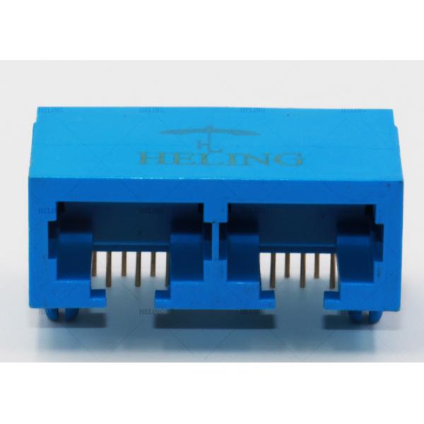 Unshielded RJ45 1x2 Two Ports RJ45 Female Connector RoHS Certificate