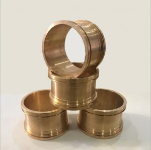 Quality CNC Precision Machining Copper Flange Sleeve Bushing Oil Groove Costom Size for sale