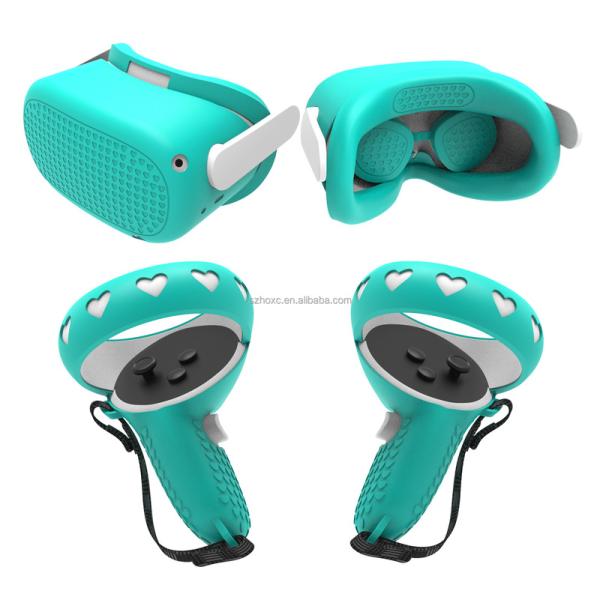 Protective HOXC Oculus Research 2 Accessories Silicone Cover Devices for Touch Controller, Headset Front, Internal Lens, and User Face