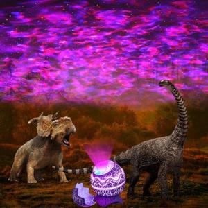 Birthday Party Dinosaur Egg Star Projector With Nebula Cloud Remote Control