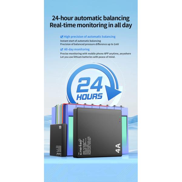 Enerkey Smart Active Balancer 4A 2S-24S LTO Lithium Battery Balancer For E-bike