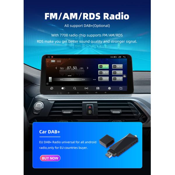 DVR 10" Android 13 Car Stereo with 10.33" Touch Screen GPS Wifi DVD Player and Camera