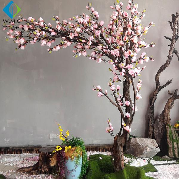 Quality Pink Fake Magnolia Tree , Faux Magnolia Branches Customized Design for sale