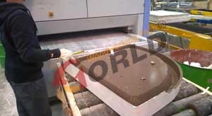 1220 mm Width Plywood Particle Board ABS Plastic Marble Stone 3 Heads Wide Belt Calibration Sander Machine BSGR-R-RP13