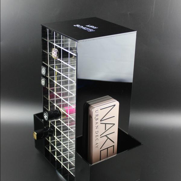 Acrylic Makeup Organizer for Cosmetics Compartment Plexiglass Rotating Lipstick Display