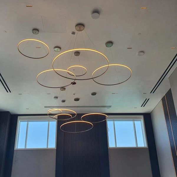 Custom Made Pendant Lights Modern Circular Led Chandelier AC110V To 240V