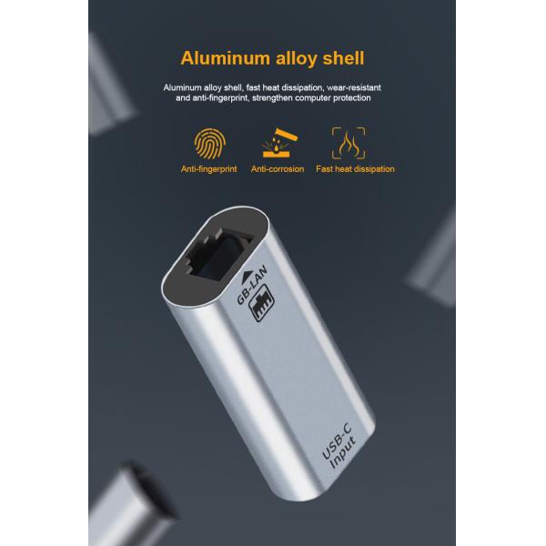 USB C Female to Ethernet Port Adapter 10/100/1000 Mbps Speed for Fast Network Connection