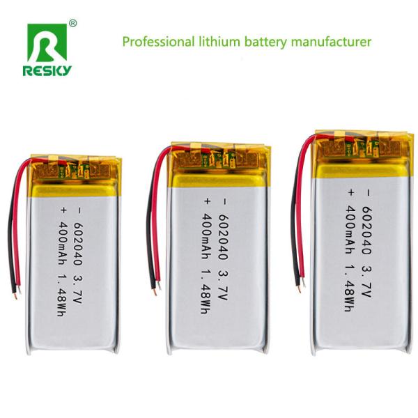 Solar Lithium Polymer Battery Cell 602040 450mAh 3.7V Rechargeable Lipo Battery Pack