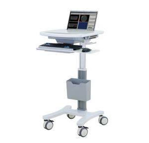 China Aluminum Rolling Computer Cart Medical All In One With Table Height 80-120cm on sale