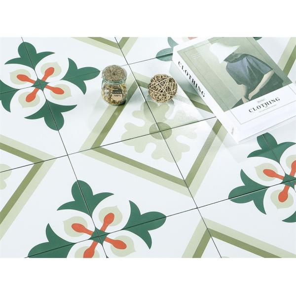 Green Red 20x20cm Ceramic Rustic Tile Non-Slip Indoor Floor