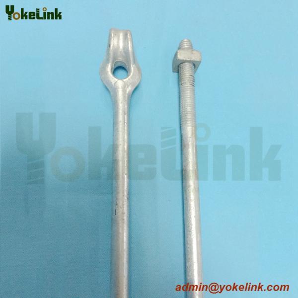 Thimble Eye Galvanized Helix Earth Anchor Rod