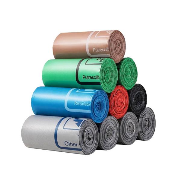 Buy PE Drawstring Biodegradable Garbage Bags for Environmentally Friendly Waste Disposal at wholesale prices