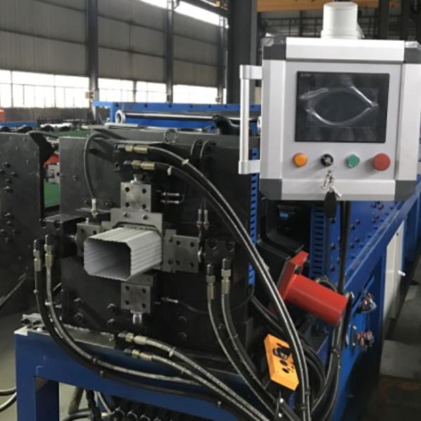 Square Metal Downspout Roll Forming Machine Fully Automatic 1 Year Warranty