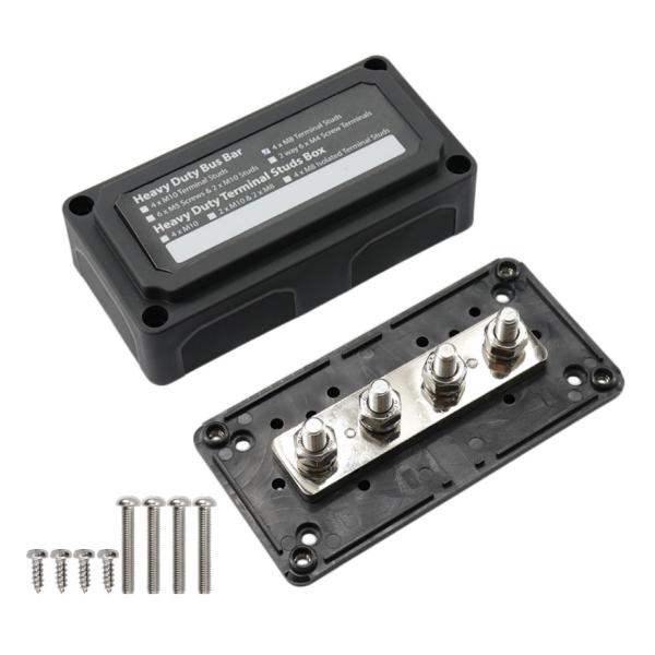 Red Shell Exchange Line Bus Bar Box M8 300A Large Current 48V RV Converter