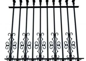 China Welded Wrought Iron Fence Panels With Finial Hot Dip Galvanized on sale