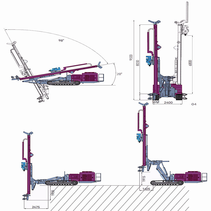 Surface Blast hole Drilling Rig High Efficiency DTH Drilling Rig Crawler Drilling Machine