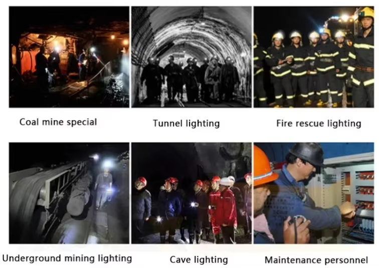Cordless Waterproof Mining Lamp 10000lux Underground Mining Head Lamp Mining IP68 for Industrial Applications