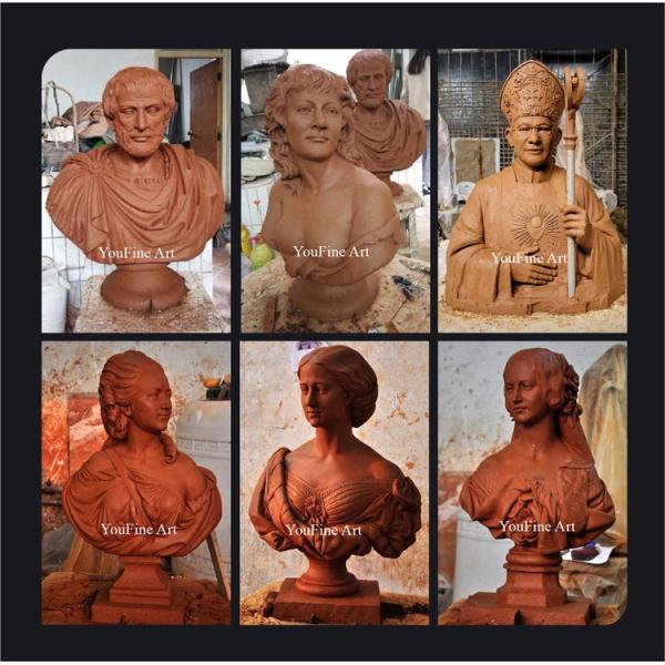 Custom Marble Veiled Lady Bust Statues