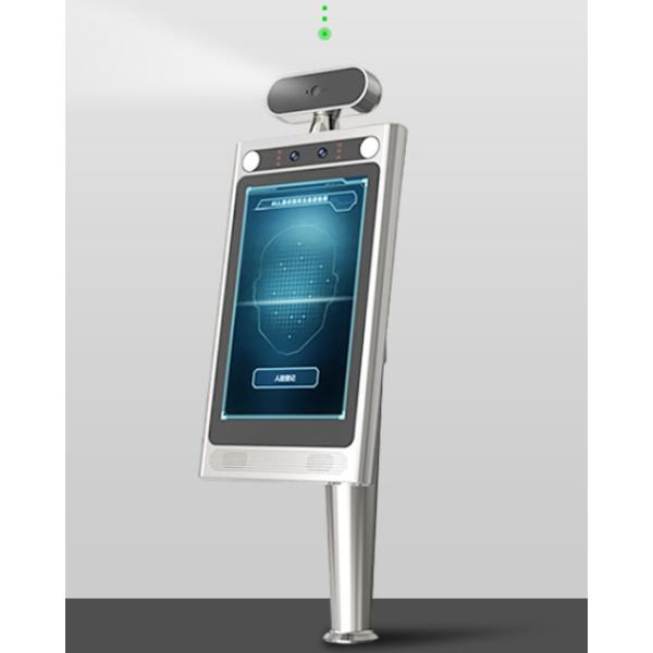 LCD Digital Signage Display Facial Recognition Infrared Thermometer For Entrance Exit