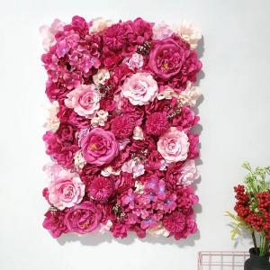 China ODM Artificial Flower Wall Panels Grid Lightweight 330gram on sale