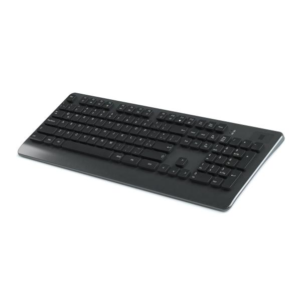 USB Plastic Keyboard With Fingerprint Reader Function Keys Multimedia Keys And Numeric Keys