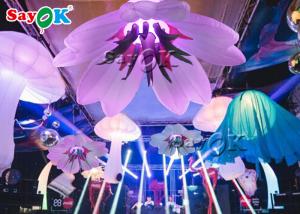 China Colorful 1.5m/2m Inflatable Led Hanging Flower For Wedding Decoration on sale