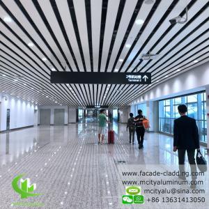 Aluminum ceiling tile strip ceiling for interior and exterior powder coated white fireproof