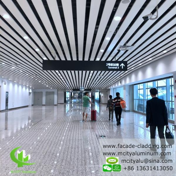 Buy Aluminum ceiling tile strip ceiling for interior and exterior powder coated white fireproof at wholesale prices