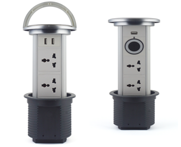 Durable Kitchen Pull Up Socket Tabletop Power Socket 4 Universal Outlet