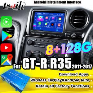 China Lsailt Android Multimedia Interface for GT-R GTR R35 2011-2016 Wireless Carplay Interface Included YouTube, GPS,8+128 GB on sale