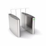 High Security Access Control Turnstiles Pedestrian Entry Exit Optical Sliding