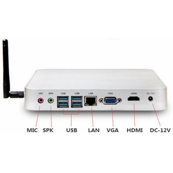 Mini PC Box Core I3 Advertising 4k Media Player Box Wifi Network White Color