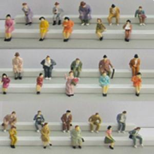 China boutique 1:87 seated figure,scale figures,1/87 figures,model people,color HO figures,scale people,model train people on sale