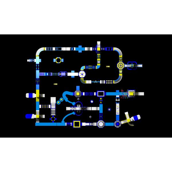 75X55Meter Inflatable Water Park With Big Pool Slide Land Inflatable Aqua Park Fun Amusement Park