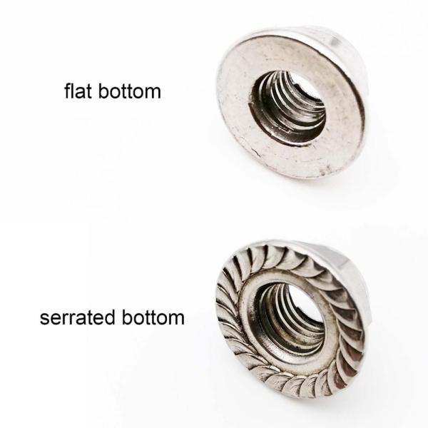 Gr5 M6 Hex Head Serrated Flange Lock Nut DIN6923 Plain Finish