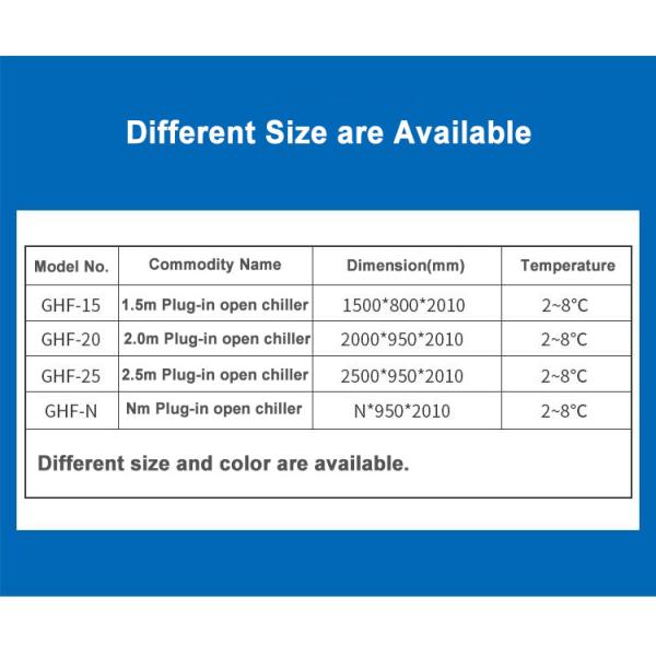 Plug In Compressor Vertical Open Air Display Cooler For Beverage