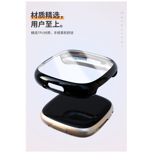 Eraysun Full Screen Protector Case for Fitbit Versa 4 Soft TPU Screen Watch Storage Case Luxury Cover Protective Cover