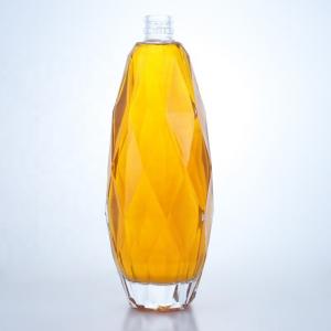 Quality 375ml 500ml 700ml 750ml 1000ml Oslo Liquor Gin Whisky Glass Vodka Bottle with Cork Lid for sale
