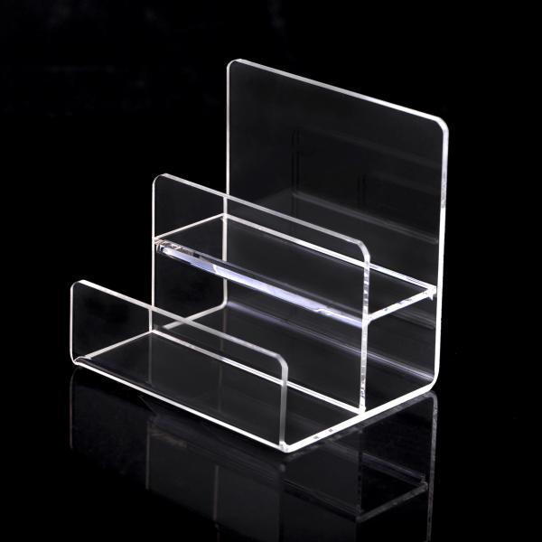 Multi Tier Acrylic Wallet Display Stand Plexiglass Retail Display Free Standing Holder