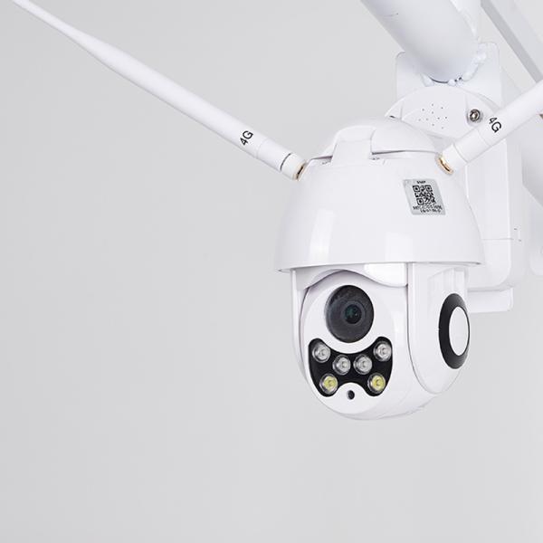 Light Grey Big Size Solar Panel Solar Powered LED Street Lights With Security Camera