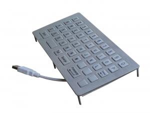 Quality Top panel mounted 46 keys programmable industrial metal keypad with shorten USB and membrane for sale