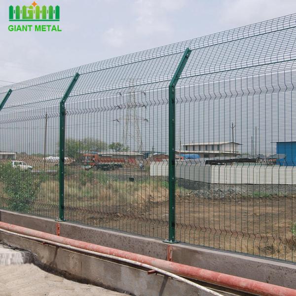 358 4.0mm Anti Climb Security Fencing Green Grey Pvc Painted Galvanized