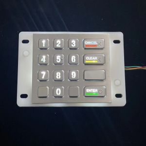 Quality Waterproof Backlit Numeric Keypad Stainless Steel Luminous Metal GZ-B009083 for sale