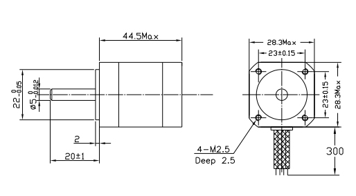 2 Phase 1.8 Degree Step Angle Hybrid Stepping Motor 28mm Diameter for 3D Printer、Monitoring Equipment、Medical Machinery