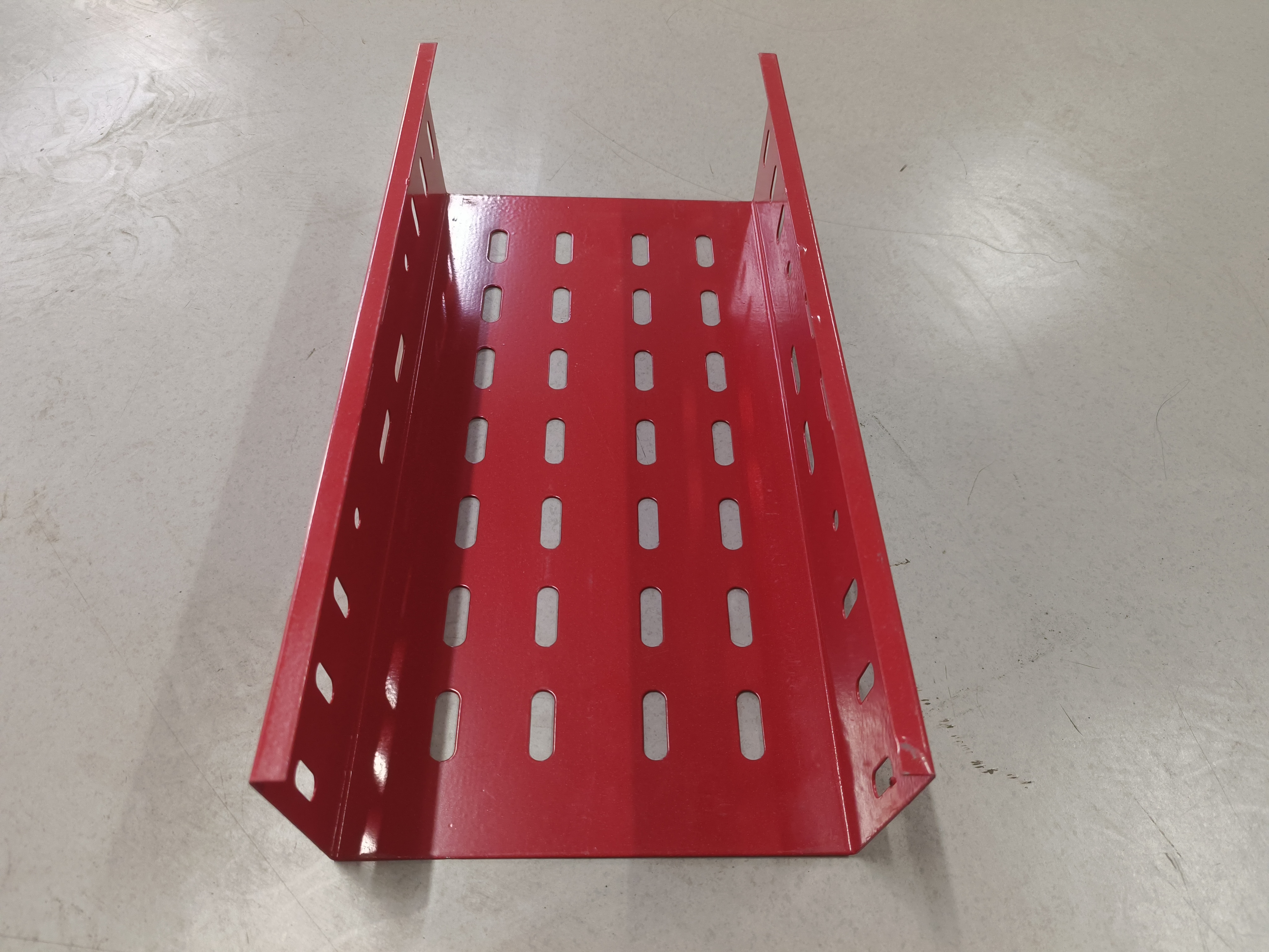 Ventilated Perforated Cable Support Tray | Custom Dimension Powder Coated Cable Tray for Electrical & Telecom Cabling
