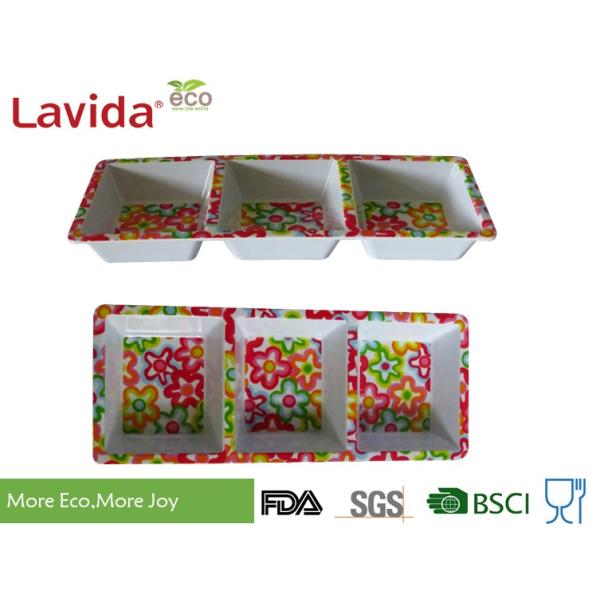 Waterproof Melamine White Serving Tray High Temperature Tolerance Phthalate Free