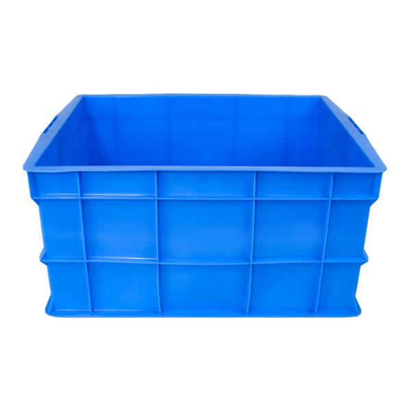 Solid Box Heavy Duty Plastic Stackable Storage Moving Crate with Customized Logo