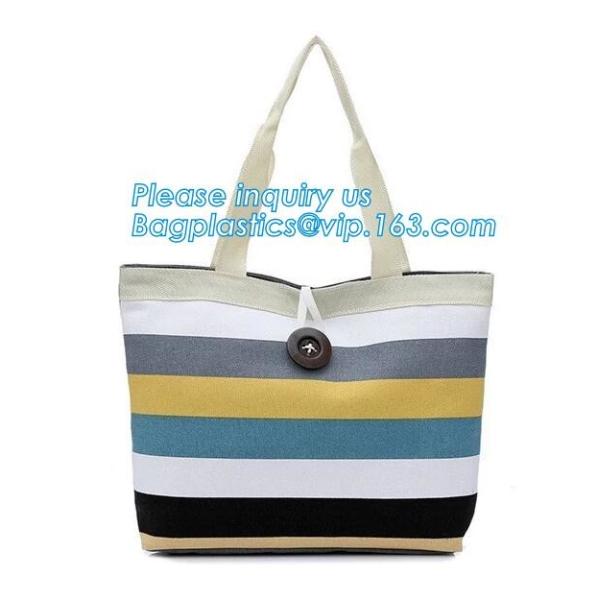 Fashion zipper shoulder bag heavy duty canvas tote bag shopping canvas bag with PP webbing strap bagease bagplastics pac