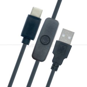 5V USB A Male to Type C USB Switch Power ON OFF Cable for Raspberry Pi LED Strip