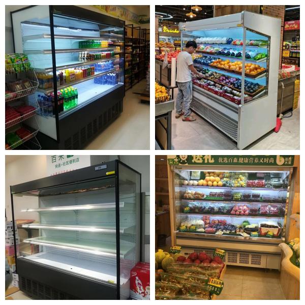 Open Type Display Vegetable Refrigerator For Supermarket Multideck Chiller